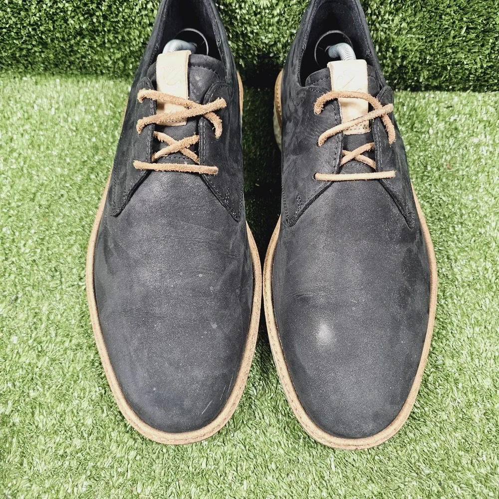 ECCO ST.1 Hybrid Black Nubuck Leather Derby Casual Sneakers Mens 43 US Size 9